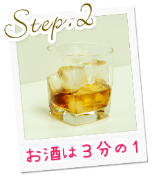 Step.2お酒は3分の1